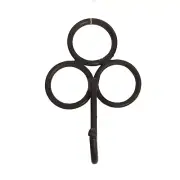 Pier 1 Wrought Iron Wall Hook Dark Brown Clover Rustic Southwestern Farmhouse