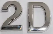 Apartment Number 2D Sign/Mailbox Number Sign, . (Silver,3D,)-REF24-1027