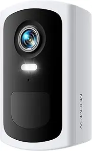 [MUBVIEW] Security Cameras Outdoor Wireless, 2K Smart Battery Camera, Cameras for Home Security with Spotlight & Siren Alarm, 2-Way Audio, Colour Night Vision, Motion Detection, SD/Cloud Storage