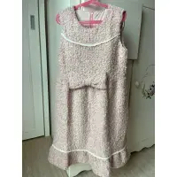 在飛比找蝦皮購物優惠-日本品牌女童Nissen粉色秋冬毛絨洋裝，大童尺寸150