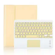 Catzon iPad Keyboard case Wireless Bluetooth Ultra-thin Built-in Touchpad For iPad 9.7/10.2/10.5-Yellow