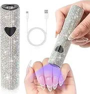 CHRISTINE SHELLY UV Light for Gel Nails, Handheld UV Nail Lamp, Portable LED Nail Lamp, Mini Nail Dryer, USB Nail Light for Fast Curing, White