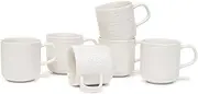 salt&pepper Barista Embossed Mug 300mL - Set of 6 - Coffee Mugs
