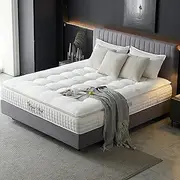 Royal Sleep Luxury Single Mattress 33cm Memory Foam, Gel Infused High Density Plush Bed Mattress - Ergonomic Design with 7-Zone Pocket Springs for Extra Comfort & Pressure Relief - Plush Feel