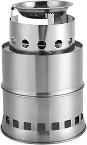 Outdoor Wood Stove Stainless Steel BBQ Portable Stove Detachable Mini Stove for Picnic Camping