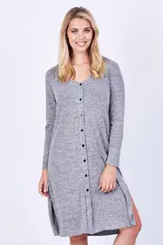 Button Through Knit Dress--COR-19951
