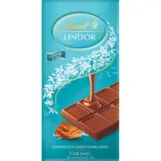 Lindt Lindor Caramel And Salt Chocolate With Fleur de Sel 100g