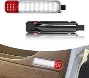Sephile 2 PCS Car LED Strobe Warning Light Replacement, Waterproof Super Bright Vehicle Side Door Welcome Light, Compatible with Chevrolet Tahoe Silverado Saber GMC Cadillac Hummer (White Light)