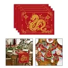 Chinese New Year Placemats 4Pcs Place Mats for Party Supplies Dining Table