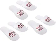 ELAYARD 3pairs Reusable Wedding Slippers for Party Supplies Closed-toe Design Lettering Comfortable and Lightweight for Bridal Showers and Pajama Parties