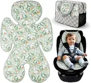 KAKIBLIN Baby Car Seat Cooling Pad,Universal Double Sided Ice Car Seat Cooler Pad for Baby Children and Kids,Durable Gel Baby Cooling Mat Cushion for Stroller,Chair,Keep Cool in Summer (Green Plant)