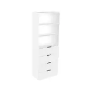 Lugna 2048 x 750 x 380mm White 2 Adjustable Shelf 4 Drawer Robe Insert