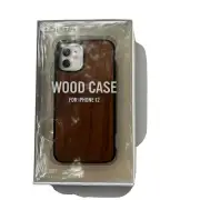 For iPhone 12/Pro/Max/Mini Case Premium Walnut Wood Shockproof Dual Layer Cover