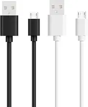 [SGUUVAY] 2Pack 6.6ft Micro-USB Charger Charging Cords for Samsung Galaxy Tab A, E, 3, 4, S, S2 10.1" 8.0" 9.7" 7.0" SM-T280/387/550/580/350 Tablet Charging Cables