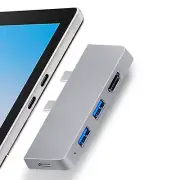 Black/Silver Docking Station Spare Part for Surface Pro9 X Type-C to HDMI