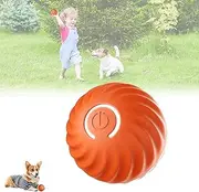 Dictionark Interactive Dog Ball, Smart Jumping Ball for Dogs Toy, Moving Bouncing Ball Pet Toy, USB Rechargeable, TPU Material, Removable Shell for Water Washing, for Biting, Exercise (Orange)