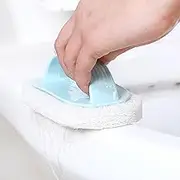 Scrub Brush with PP Handle, Deep Cleaner Fiber Pad for Shower Tile Bathtub and Kitchen Surfaces, Non Scratch Scrubbing Tool with Ergonomic Grip (Blue)