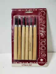New 6 Piece Set Walnut Hollow Wood Carving Tools Gouge Chisel Wood Handles-5.25"