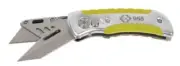C.K TWIN-BLADE FOLDING UTILITY KNIFE Retractable, Anodised Aluminium Handle