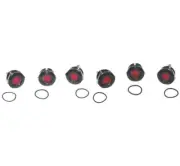 LETRIC LIGHTING CO. Royal Flush Mount LED Lights Black/Red LLC-RFLB