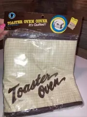 NEW Vintage Vinyl Toaster Cover 4 Slice Quilted Dust Protect NOS
