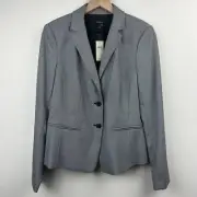 Ann Taylor Factory Blazer Womens Size 10 Black and White Jacket Career Ladies