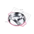 Children's Plate Stainless Steel Anti Scald Handle Compartment Divided Desig New