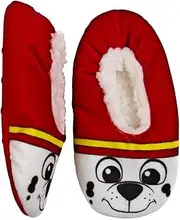 Nick Jr. PAW Patrol Unisex Toddlers' PAW Patrol Fuzzy Bobba Marshall Slippers - Red - (2T-3T, Shoe Size Range: 4 1/2-7 1/2)