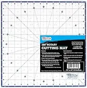U.S. Art Supply 14" x 14" Self-Healing Cutting Mat 7-Ply - Rotary White/Blue Craft Mat, Non-Slip Cutting Mats for Crafts, Sewing, Quilting, Scrapbooking