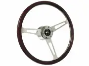 1969-89 Chevrolet Impala 6-Bolt 15" Classic Espresso Wood Steering Wheel Kit (for: Chevrolet)