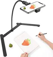 Photo Copy Pico Projector Stand,Chromlives Overhead Tripod Video Stand for Phone,Adjustable Tabletop Overhead Phone Mount,Gooseneck Mini Tripod Stand for Teaching Streaming Baking Crafting