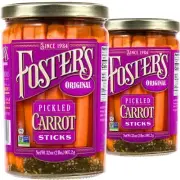 Foster's Pickled Carrots- Original- 32oz 2 Pack - Pickled Carrots in a Jar - ...