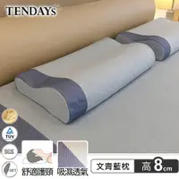 在飛比找PChome24h購物優惠-【TENDAYS】玩色柔眠枕(文青藍)8cm高