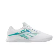Reebok Nano X4 Women Training Shoes White/Unleashedgrn/Kineticblue Footwear