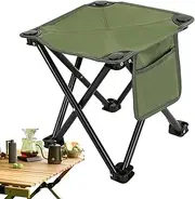 MLqkpwy Foldable Camping Stool,Lightweight Stool Seat for Picnic - Ergonomic Support Seat Chair with Anti-Slip Base for Walking Outdoor Hiking Fishing