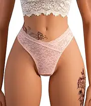 [Hibluco] Sexy Panties Lace Thong Stretchy Women Underwear G String Bikinis