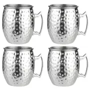 Mule Copper Mugs - 4packs - Silver with Hammer Point