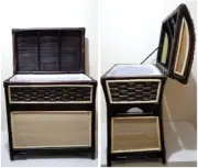 Handmade Executive Cane/Rattan Laundry Basket With Removable Liner, Legs & Lid
