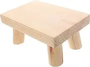 TEMPNAP Portable Step Stool Solid Wood Construction Rounded Edges for Safety Finish for Bathroom Kitchen Use Lightweight Movable Design Stable Platform for Changing Shoes