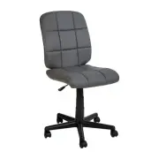 Flash Mid-Back Gray Quilted Vinyl Swivel Task Office Chair - GO-1691-1-GY-GG
