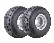 2 WANDA Trailer Tire Assembly 18.5x8.5-8 8-Ply Silver Rim 4 Lugs on 4"