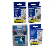 Brother Laminated Black on Clear Labelling Tape - 6mm