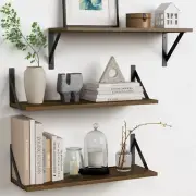 Floating Shelves 24 Inch Long for Wall Set of 3, Rustic Wood Floating Bookshelf