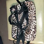 ASOS Puffer Universal - Tablet Or Lunch Box 11X8” Leopard Print Backpack