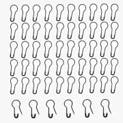 500Pcs Safety Pins 0.8" Metal Bulb Pins Gourd Pin Clothing Tag Pins Black