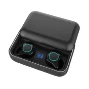 R6 Aluminum Alloy Bluetooth 5.0 3D Stereo Wireless Earphone (Black)