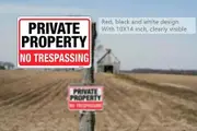 Protect Your Property: Durable No Trespassing Signs (14"x10", 2-Pack) with Rust-Resistant Aluminum and UV-Resistant Ink,Up to 7 Years Use