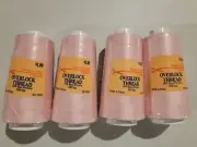 Lot Of 4 - Pink #32048 - 3000 Yds Poly -Price Sew Right - Serger Overlock Thread