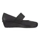 Ecco skyler 45 wedge mary jane wedge Black,Quarry