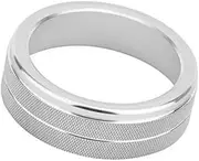 POEXIR for Volvo, S60 V60 XC60 S60 XC90 Aluminium Alloy Car Interior Air Condition Air Volume AUTO Adjustment Button Knob Cover Ring Car Air Conditioner Knob(Size:Model 2 Silver)